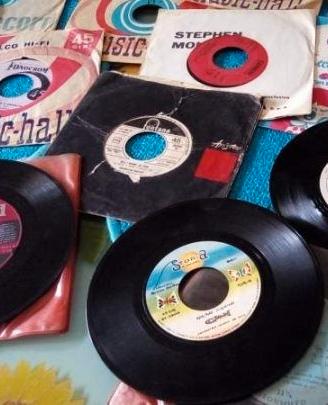 Dischi vinili 45 giri 7" vintage jukebox M-Z