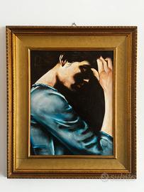 Olio su tela - Leo Marino  “Estasiata fiorita”