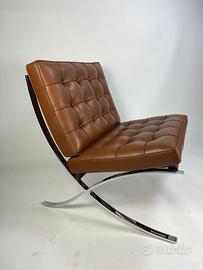 KNOLL BARCELONA -NUOVA- in pelle marrone