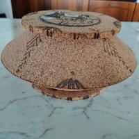 portacaramelle in sughero anni 70