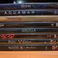 Lotto 9 DVD: Venom, Aquaman, Godzilla, ecc.