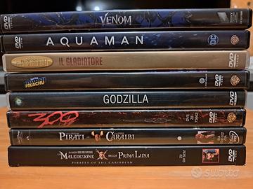 Lotto 9 DVD: Venom, Aquaman, Godzilla, ecc.