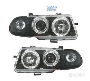 FARI PER OPEL ASTRA F 94-98 ANGEL EYES FONDO NERO 