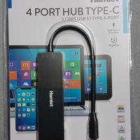 Hamlet Hub 4 porte USB 3.1 Type-c 