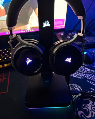 Cuffie corsair virtuoso + supporto rgb st100