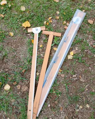 3 righelli professionale in legno