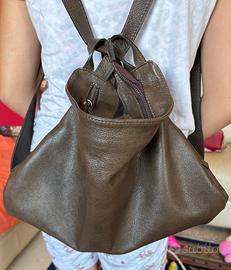 Borsa zaino in pelle marrone Pelletteria Veneta Abbigliamento e Accessori In vendita a Bologna