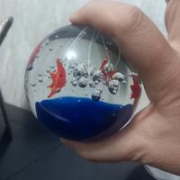 Fermacarte acquario in vetro di murano