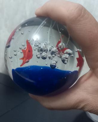Fermacarte acquario in vetro di murano