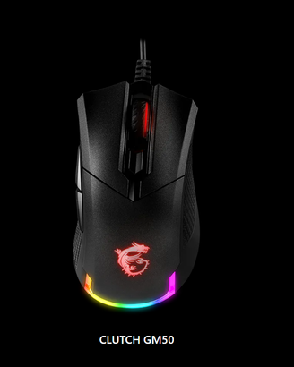 MSI Clutch GM50 mouse USB Ottico 7200 DPI Ambidest