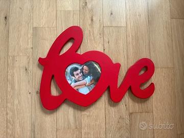 Cornice foto Love colore rosso