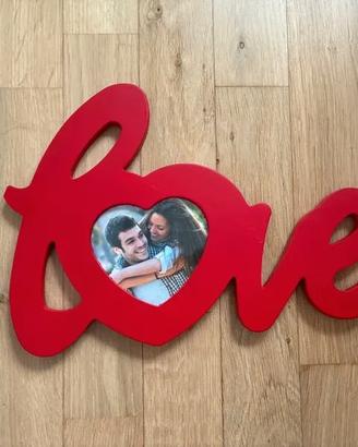 Cornice foto Love colore rosso
