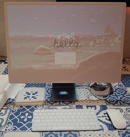iMac 24" M4 Azzurro (Mai usato) con pellicole orig