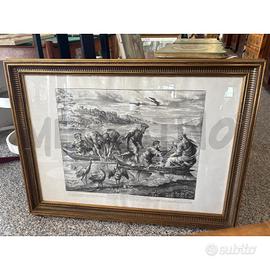 QUADRO INCISIONE PESCA MIRACOLOSA