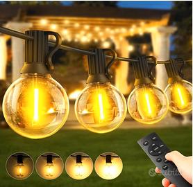 Catena Luminosa Esterno Luci Giardino - 30 Metri L