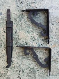 Staffe in ferro per mensola e saliscendi 