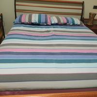 letto matrimoniale in ciliegio e ferro