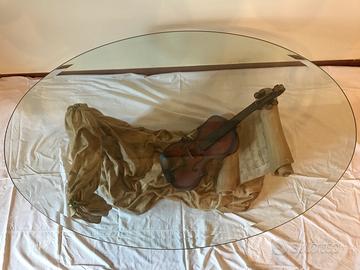 TAVOLINO IN VETRO CON VIOLINO