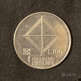Moneta 100 lire guglielmo marconi centenario