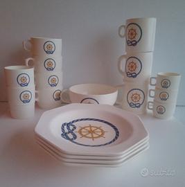 SERVIZIO DA TAVOLA NAUTICAL IN MELAMINA