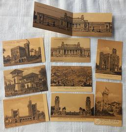 9 Cartoline Esposizione Roma 1911 /1 rara apribile