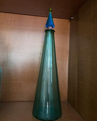 Bottiglia Vetro Murano Verde Smeraldo