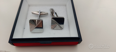 Gemelli quadrati in argento 925