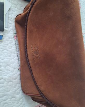Borsa a tracolla in pelle scamosciata