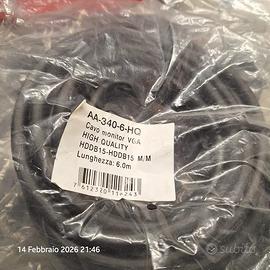 Cavo per Monitor VGA Full HD 6 metri