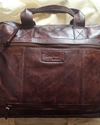 Borsa da lavoro in pelle con tracolla Gianni Conti