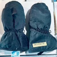 muffole guanti neri sci bambini Decathlon