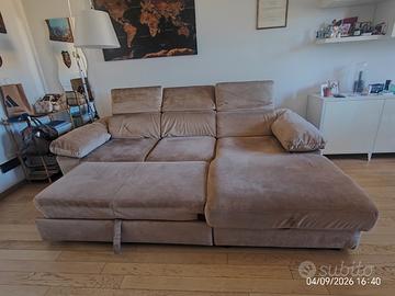 divano angolare letto con chaise -come nuovo 