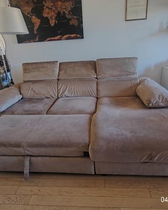 divano angolare letto con chaise -come nuovo 