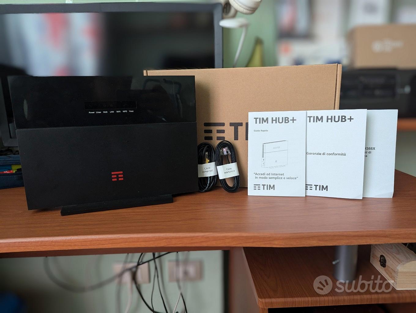 👉 Modem TIM HUB+ 6 Condizioni OTTIME + Cavi incl. - Informatica In ...