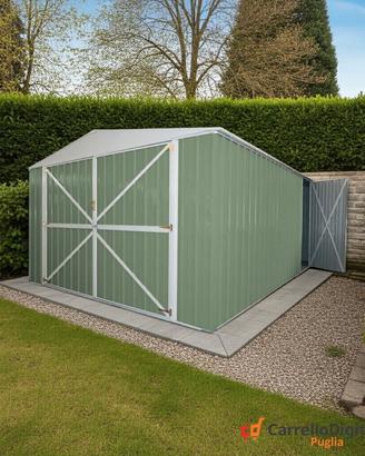 Box auto garage lamiera 360x600cm - 21mq verde