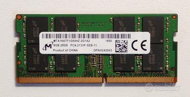 8GB Ram Micron DDR4 PC4-2133P Sodimm