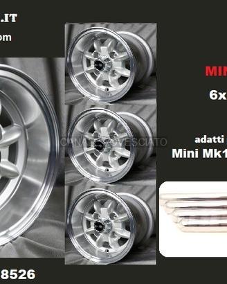 Cerchi Minilite 6x10 4x101,6 et-7 silver mini tuv