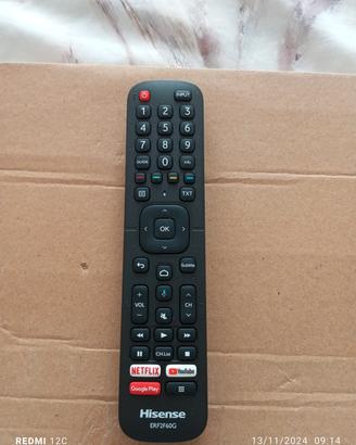 telecomando TV Hisense 40 pollici smart tv