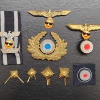 Set 9 fregi metallici copie tedesche rievocazione