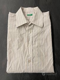 Camicia da uomo a righe a manica lunga - Benetton