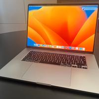 MacBook Pro 16" 2019 i7 16GB 512GB Batt 192 cicli