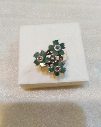 anello argento e giada