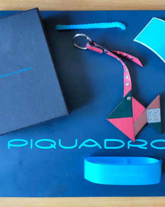 Piquadro portachiavi charm pelle