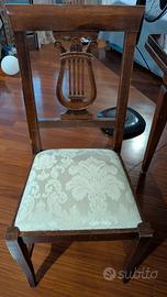 Elegante Tavolo da Pranzo e 4 Sedie in Stile Lira