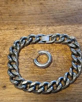 Set di gioielli uomo (bracciale + orecchino)