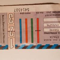 BIGLIETTO STADIO INTER TORINO  CON AUTOGRAFO