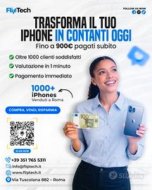 Vendi iPhone Subito Contanti Fino 900€ Roma