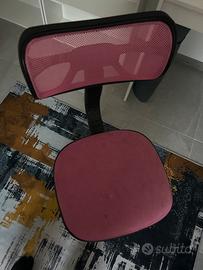 Sedia per pc rosa