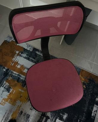 Sedia per pc rosa