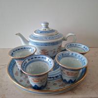 Set Tè/Sakè Porcellana Cinese Vintage